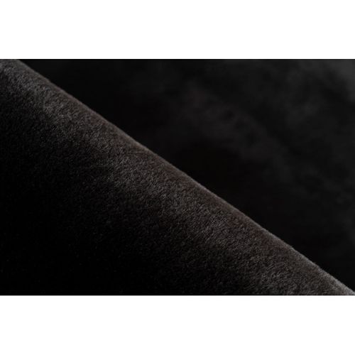 Tapis Lavable En Machine Doux Uni à Courtes Mèches Nova Noir 120x170
