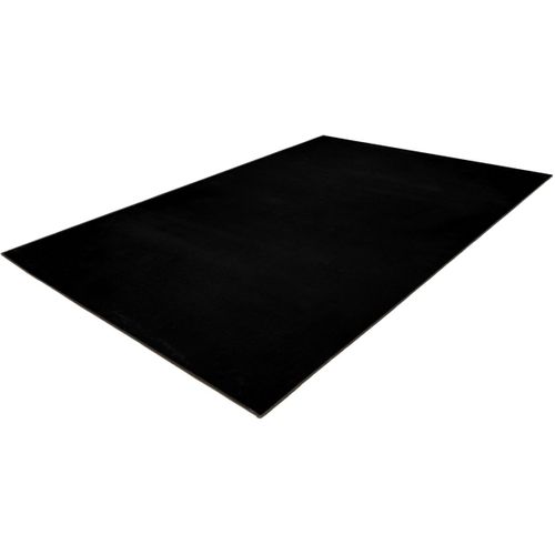 Tapis Lavable En Machine Doux Uni à Courtes Mèches Nova Noir 120x170
