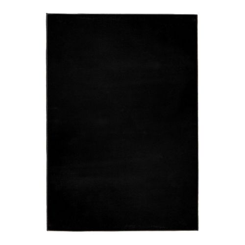 Tapis Lavable En Machine Doux Uni à Courtes Mèches Nova Noir 120x170