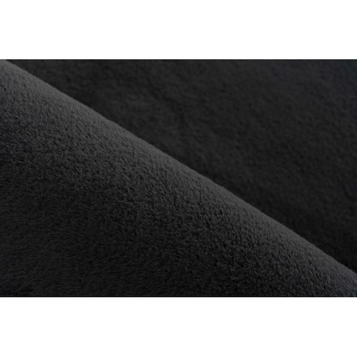 Tapis Lavable En Machine Doux Uni à Courtes Mèches Nova Graphite 80x300