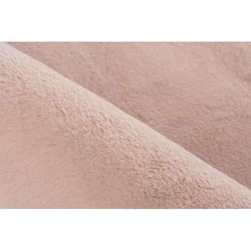 Tapis Lavable En Machine Doux Uni à Courtes Mèches Nova Rose 80x150