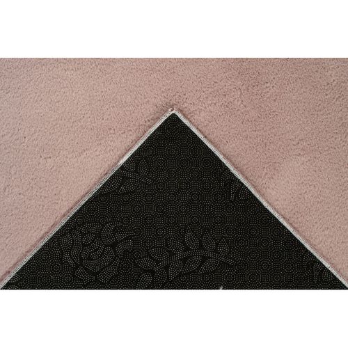 Tapis Lavable En Machine Doux Uni à Courtes Mèches Nova Rose 80x150