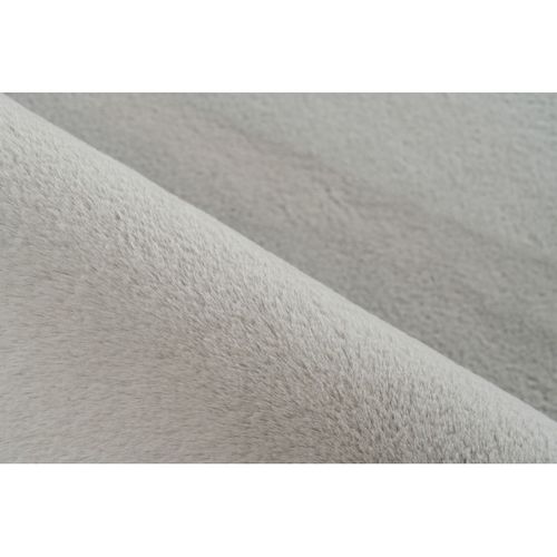 Tapis Lavable En Machine Doux Uni à Courtes Mèches Nova Argenté 160x230