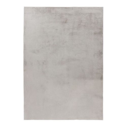 Tapis Lavable En Machine Doux Uni à Courtes Mèches Nova Argenté 160x230
