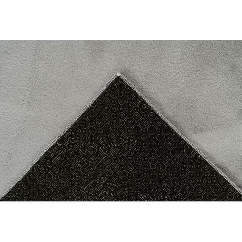 Tapis Lavable En Machine Doux Uni à Courtes Mèches Nova Argenté 160x230