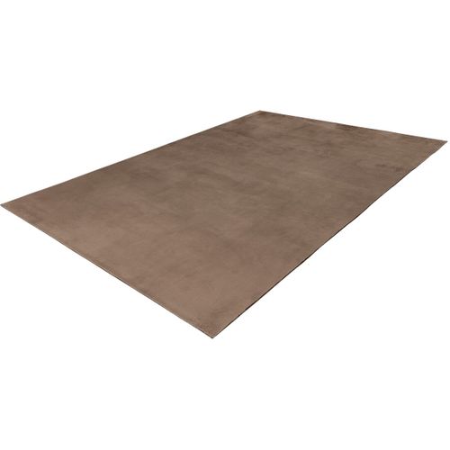 Tapis Lavable En Machine Doux Uni à Courtes Mèches Nova Taupe 80x300
