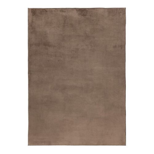 Tapis Lavable En Machine Doux Uni à Courtes Mèches Nova Taupe 120x170
