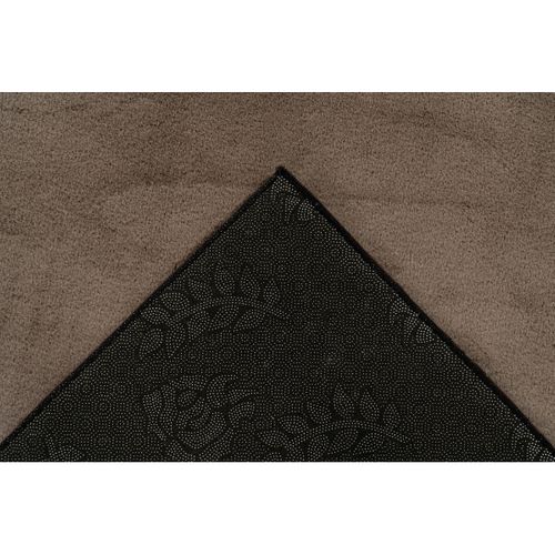 Tapis Lavable En Machine Doux Uni à Courtes Mèches Nova Taupe 120x170