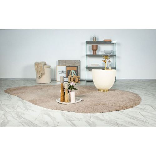 Tapis Polyester Recyclé Effet 3d Tufté Momo Beige 160x230