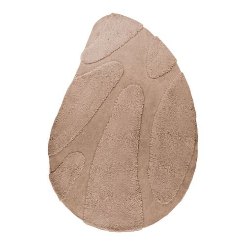 Tapis Polyester Recyclé Effet 3d Tufté Momo Beige 200x290