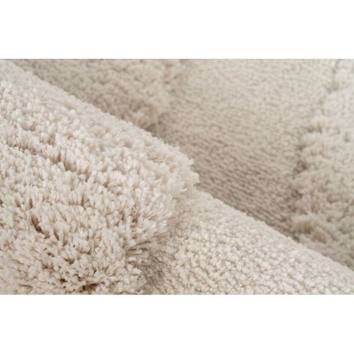 Tapis Polyester Recyclé Effet 3d Tufté Momo Ivoire 160x230