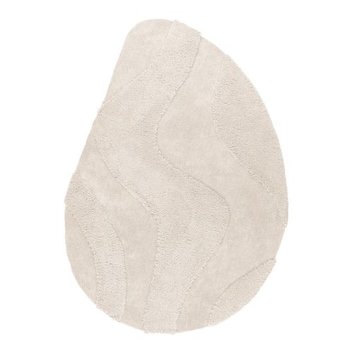 Tapis Recyclé Effet 3d Forme Originale Tufté Sana Ivoire 200x290