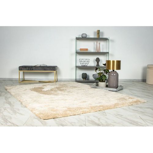 Tapis Doux Recyclé Uni Rectangle Karla Beige 200x290