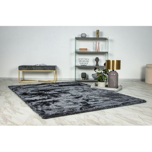 Tapis Doux Recyclé Uni Rectangle Karla Graphite 160x230