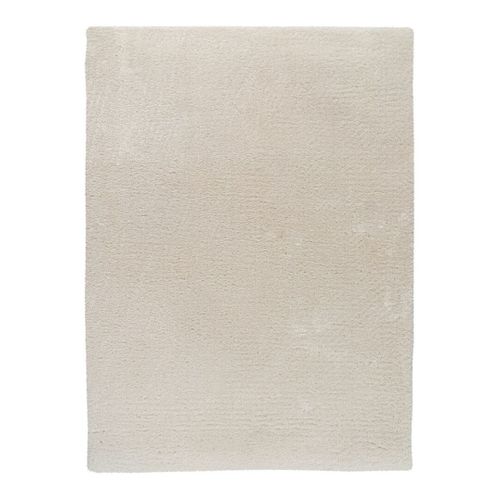 Tapis Doux Recyclé Uni Rectangle Karla Ivoire 160x230
