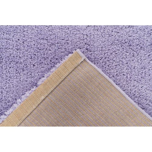 Tapis Shaggy Doux Rectangle Uni Windsor Lavande 80x150