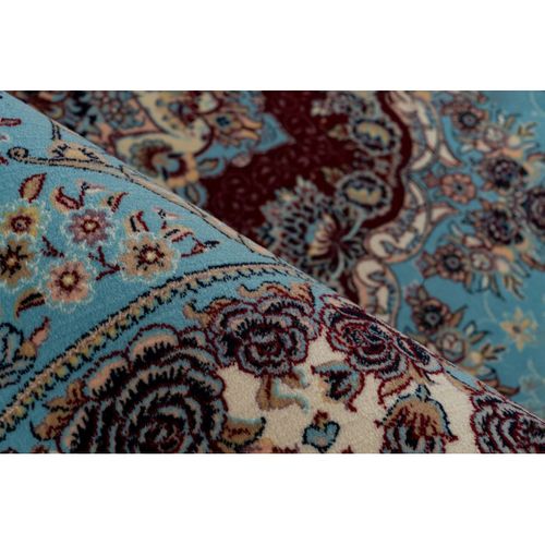 Tapis Style Oriental Avec Franges Velma Bleu 80x300