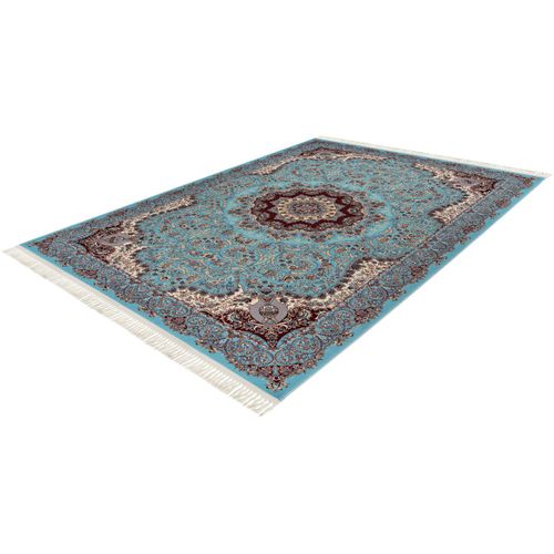 Tapis Style Oriental Avec Franges Velma Bleu 80x300