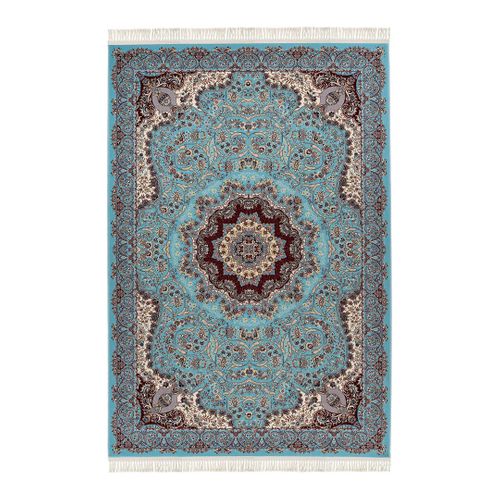 Tapis Style Oriental Avec Franges Velma Bleu 80x300