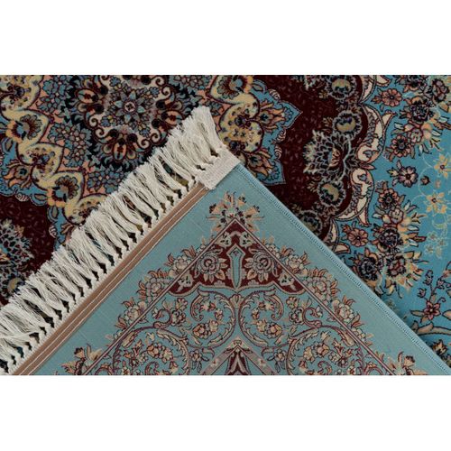 Tapis Style Oriental Avec Franges Velma Bleu 80x300