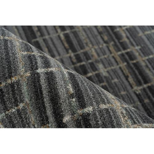 Tapis Rayé Design Avec Franges Imke Gris 120x170