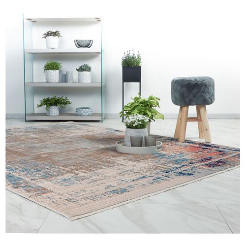 Tapis Moderne Rayé Avec Franges Gyda Multicolore 200x290