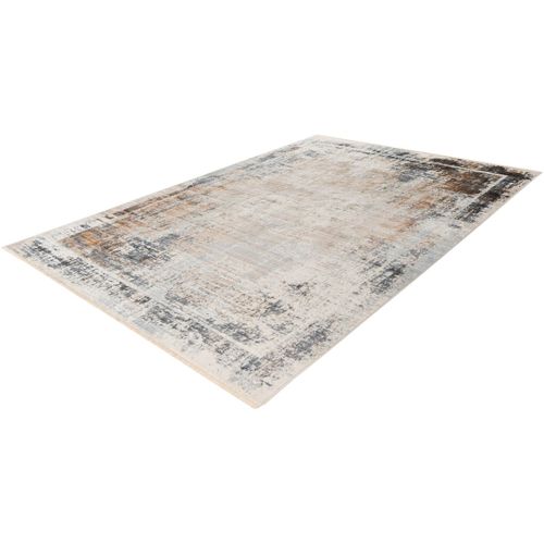 Tapis Moderne Rayé Avec Franges Gyda Argenté 120x170