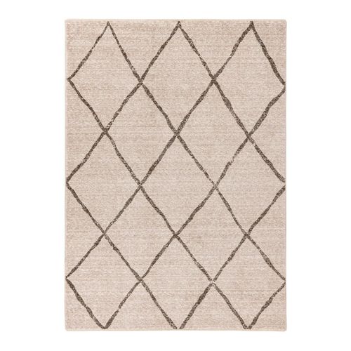 Tapis Berbère Avec Franges Ethnique Runa Beige 80x150