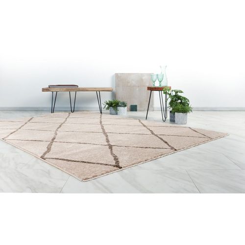 Tapis Berbère Avec Franges Ethnique Runa Beige 200x290