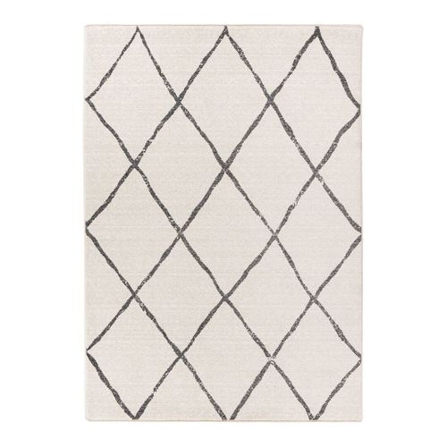 Tapis Berbère Avec Franges Ethnique Runa Ivoire 80x150