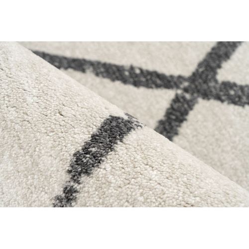 Tapis Berbère Avec Franges Ethnique Runa Ivoire 160x230