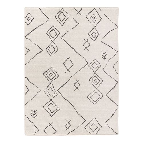 Tapis Ethnique Berbère Avec Franges Pippa Ivoire 120x170