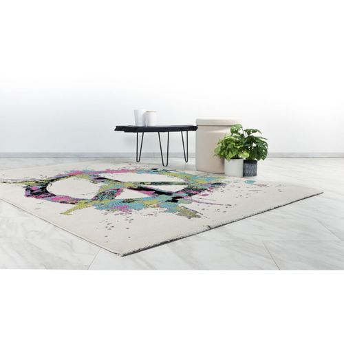 Tapis Moderne Courtes Mèches Rectangle Mary Multicolore 120x170