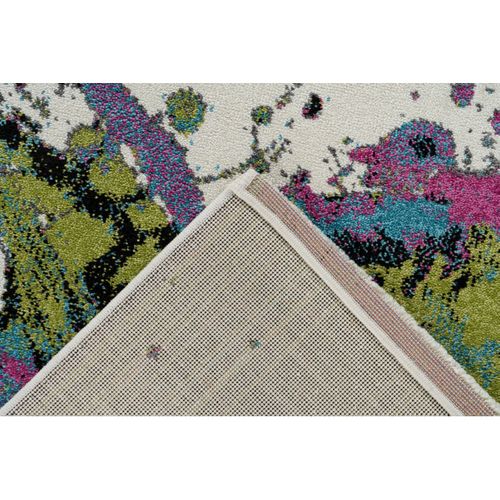 Tapis Moderne Courtes Mèches Rectangle Mary Multicolore 120x170
