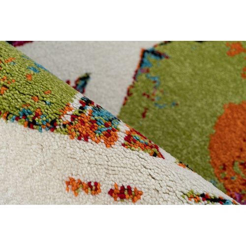 Tapis Courtes Mèches Design Rectangle Liv Multicolore 80x150