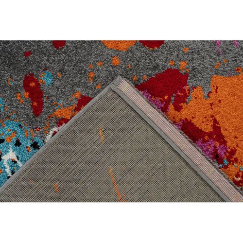 Tapis Courtes Mèches Design Rectangle Liv Multicolore 80x150