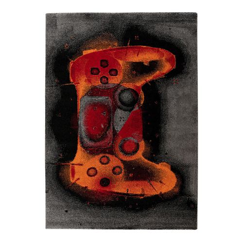 Tapis Rectangle Moderne Courtes Mèches Kamala Multicolore 120x170