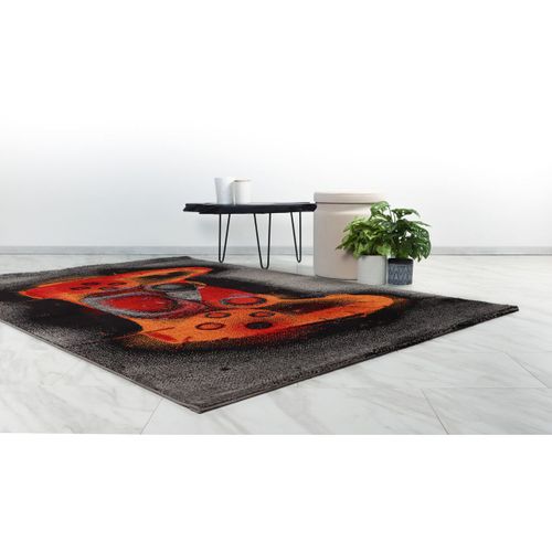 Tapis Rectangle Moderne Courtes Mèches Kamala Multicolore 200x290