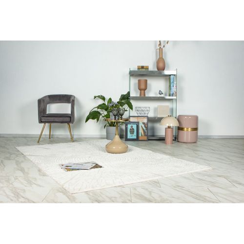 Tapis Moderne Avec Franges Rectangle Lucie Beige 120x170