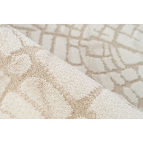 Tapis Moderne Avec Franges Rectangle Lucie Beige 160x230