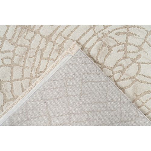 Tapis Moderne Avec Franges Rectangle Lucie Beige 160x230