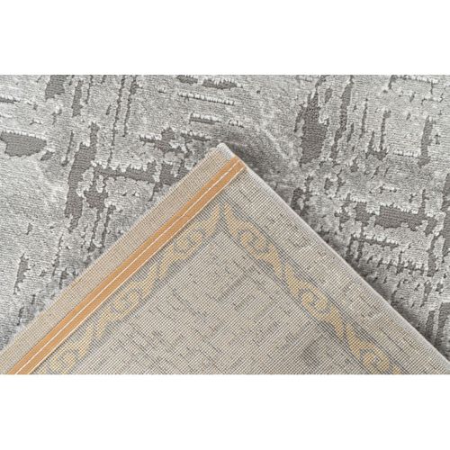 Tapis Baroque Courtes Mèches Rectangle Nama Doré 80x300