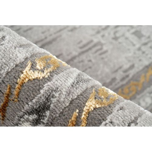 Tapis Baroque Courtes Mèches Rectangle Nama Doré 200x290