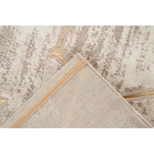Tapis Moderne Courtes Mèches Rectangle Hadra Beige 160x230