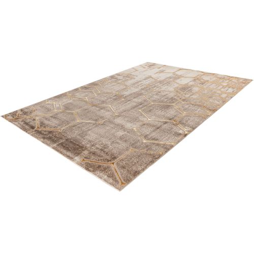 Tapis Moderne Courtes Mèches Rectangle Hadra Beige 200x290