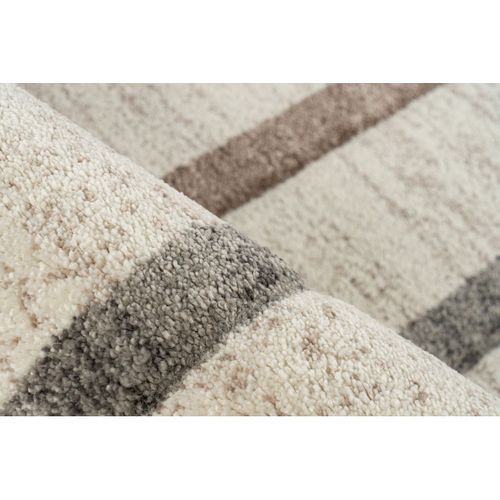 Tapis Design Graphique Rectangle Taza Beige Argenté 120x170