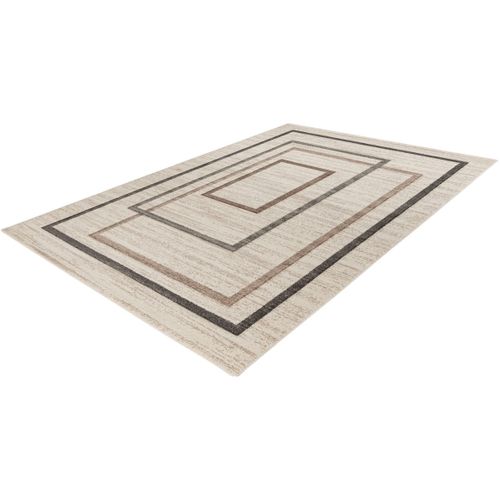 Tapis Design Graphique Rectangle Taza Beige Argenté 200x290