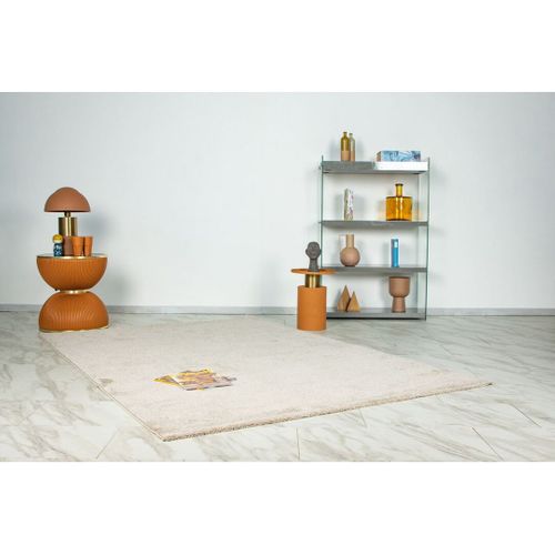 Tapis Uni Poils Ras Moderne Nubio Beige 160x230