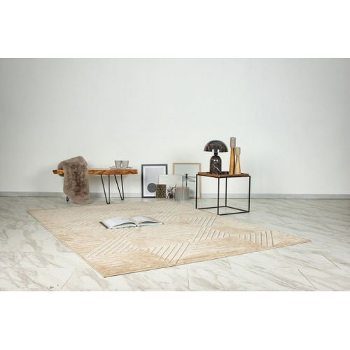 Tapis Extérieur Et Intérieur 3d Moderne Graphique Bianca Beige 200x290