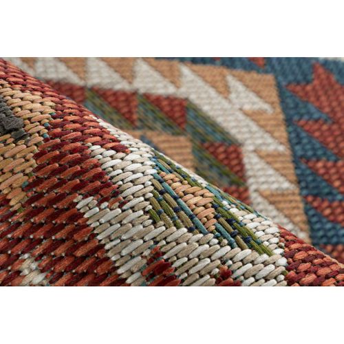 Tapis Extérieur Et Intérieur Plat Kilim Effet Sisal Raya Multicolore 160x230